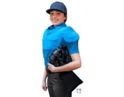 Smitty NCAA Softball Short Sleeve Body Flex Women's Umpire Shirt - Bright Blue -Move Gear Shop S346 BB Smitty NCAA Softball Short Sleeve Body Flex Womens Umpire Shirt Bright Blue side plate