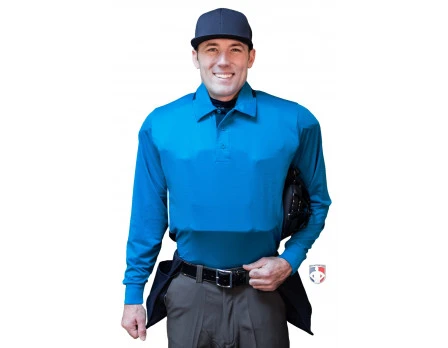 Smitty NCAA Softball Long Sleeve Body Flex Men's Umpire Shirt - Bright Blue 2 Smitty NCAA Softball Long Sleeve Body Flex Men's Umpire Shirt - Bright Blue - Image 2