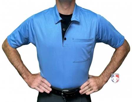 Smitty V3 Major League Replica Umpire Shirt - Sky Blue With Black 2 Smitty V3 Major League Replica Umpire Shirt - Sky Blue With Black - Image 2