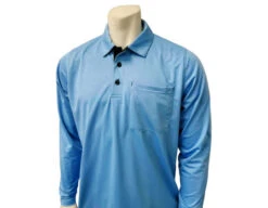 Smitty V3 Major League Replica Long Sleeve Umpire Shirt - Sky Blue With Black -Move Gear Shop S350 SB Smitty V3 Major League Replica Long Sleeve Umpire Shirt Sky Blue with Black 1