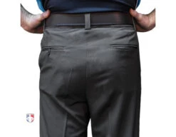 Smitty Performance Poly Spandex Charcoal Grey Flat Front Base Umpire Pants -Move Gear Shop S356 Smitty Performance Poly Spandex Charcoal Grey Flat Front Umpire Base Pants back 1