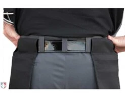 Smitty Performance Poly Spandex Charcoal Grey Plate Umpire Pants -Move Gear Shop S392 SMITTY PERFORMANCE POLY SPANDEX CHARCOAL GREY PLATE UMPIRE PANTS BACK CLOSE UP 2