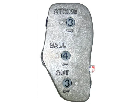 Markwort 3-Dial Brushed Steel Umpire Indicator - 4/3/3 Count 1 Markwort 3-Dial Brushed Steel Umpire Indicator - 4/3/3 Count