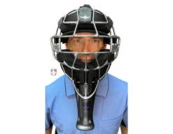 All-Star Cobalt 6" Umpire Throat Guard -Move Gear Shop TG3U All Star Cobalt Throat Guard Worn Front 1