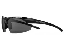 Tifosi Track Sunglasses - Gloss Black / Smoke -Move Gear Shop TIF TRACK GB Tifosi Track Sunglasses Gloss Black Smoke Front Angled View