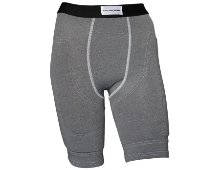 ThighPro Women's Protective Umpire Compression Shorts - Gray 1 ThighPro Women's Protective Umpire Compression Shorts - Gray