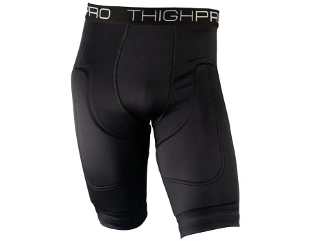 ThighPro Men's Protective Umpire Compression Shorts - Black 1 ThighPro Men's Protective Umpire Compression Shorts - Black