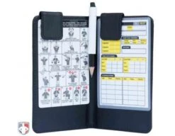 Pro Grade Magnetic "Book" Style 6" Umpire Lineup Card Holder / Game Card Referee Wallet -Move Gear Shop ULF PRO PRO GRADE MAGNETIC BOOK STYLE UMPIRE LINEUP CARD HOLDER GAME CARD REFEREE WALLET OPEN WITH PENCIL 1