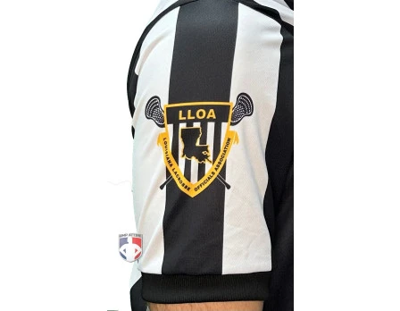 Louisiana Lacrosse (LLOA) 2 1/4" Stripe Short Sleeve Referee Shirt 2 Louisiana Lacrosse (LLOA) 2 1/4" Stripe Short Sleeve Referee Shirt - Image 2