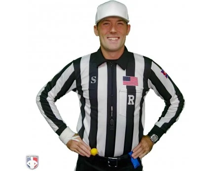 Smitty CFO College 2" Dye Sublimated Long Sleeve Football Referee Shirt 2 Smitty CFO College 2" Dye Sublimated Long Sleeve Football Referee Shirt - Image 2