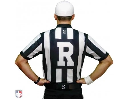 Smitty 2" Stripe Body Flex Short Sleeve Football Referee Shirt With Position Placket 3 Smitty 2" Stripe Body Flex Short Sleeve Football Referee Shirt With Position Placket - Image 3