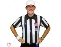 Smitty 2" Stripe Body Flex Short Sleeve Football Referee Shirt With Position Placket
