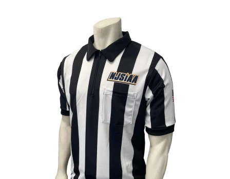 New Jersey (NJSIAA) 2 1/4" Stripe Short Sleeve Football And Lacrosse Referee Shirt 1 New Jersey (NJSIAA) 2 1/4" Stripe Short Sleeve Football And Lacrosse Referee Shirt