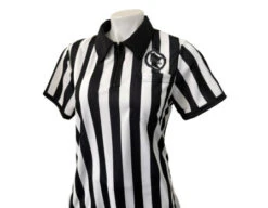 Minnesota (MSHSL) Women's 1" Stripe Body Flex Short Sleeve Lacrosse Referee Shirt