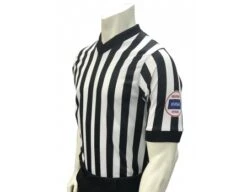 Kansas (KSHSAA) 1" Stripe Body Flex Men's V-Neck Basketball Referee Shirt