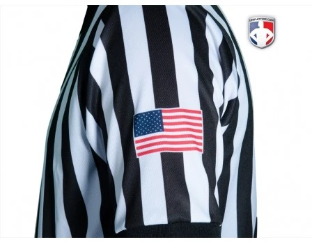 Smitty Dye Sublimated 1" Stripe V-Neck Referee Shirt With USA FLAG 6 Smitty Dye Sublimated 1" Stripe V-Neck Referee Shirt With USA FLAG - Image 6