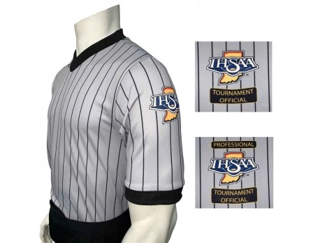 Indiana (IHSAA) Body Flex Grey V-Neck Wrestling Referee Shirt 1 Indiana (IHSAA) Body Flex Grey V-Neck Wrestling Referee Shirt