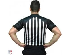 Smitty NCAA Performance Mesh Basketball Referee Shirt -Move Gear Shop USA216 Smitty Performance Mesh NCAA Basketball Referee Shirt Worn Back View
