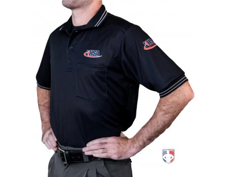 Illinois (IHSA) Umpire Shirt - Black 2 Illinois (IHSA) Umpire Shirt - Black - Image 2