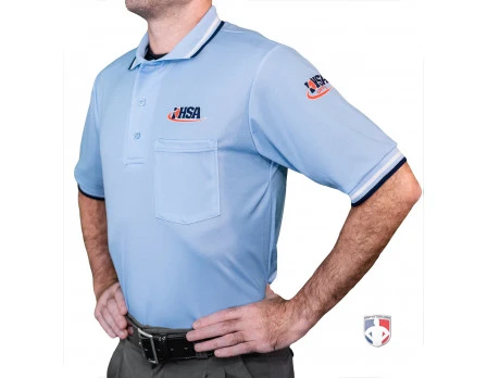 Illinois (IHSA) Umpire Shirt - Powder Blue 2 Illinois (IHSA) Umpire Shirt - Powder Blue - Image 2