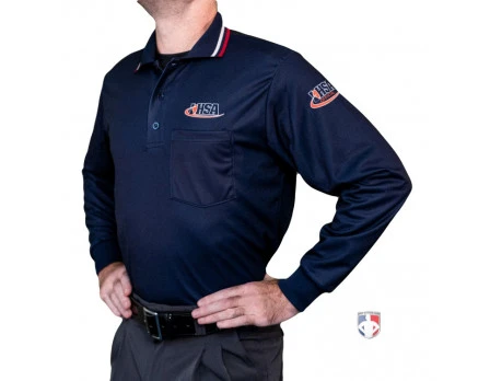 Illinois (IHSA) Long Sleeve Umpire Shirt - Navy 2 Illinois (IHSA) Long Sleeve Umpire Shirt - Navy - Image 2