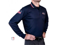 Illinois (IHSA) Long Sleeve Umpire Shirt - Navy 5 Illinois (IHSA) Long Sleeve Umpire Shirt - Navy -Move Gear Shop USA301ILL N Illinois IHSA Long Sleeve Umpire Shirt Navy angled