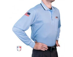 Illinois (IHSA) Long Sleeve Umpire Shirt - Powder Blue 5 Illinois (IHSA) Long Sleeve Umpire Shirt - Powder Blue -Move Gear Shop USA301ILL PB Illinois IHSA Long Sleeve Umpire Shirt Powder Blue angled 2