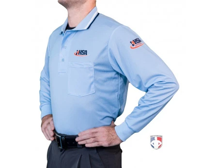 Illinois (IHSA) Long Sleeve Umpire Shirt - Powder Blue 2 Illinois (IHSA) Long Sleeve Umpire Shirt - Powder Blue - Image 2