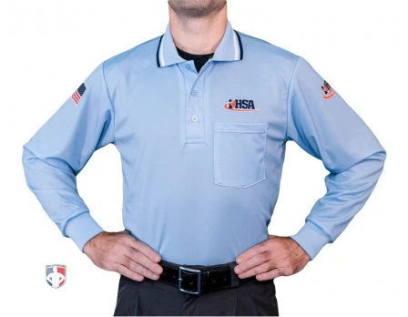 Illinois (IHSA) Long Sleeve Umpire Shirt - Powder Blue 1 Illinois (IHSA) Long Sleeve Umpire Shirt - Powder Blue