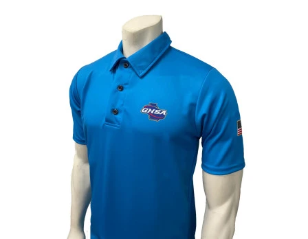 Georgia (GHSA) Men's Short Sleeve Volleyball Referee Shirt - Bright Blue 1 Georgia (GHSA) Men's Short Sleeve Volleyball Referee Shirt - Bright Blue