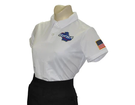 Georgia (GHSA) Women's Short Sleeve Volleyball / Swimming Referee Shirt - White 1 Georgia (GHSA) Women's Short Sleeve Volleyball / Swimming Referee Shirt - White