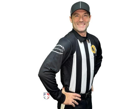 California (CHICO) 2 1/4" Stripe Cold Weather Water Resistant Football Referee Shirt 2 California (CHICO) 2 1/4" Stripe Cold Weather Water Resistant Football Referee Shirt - Image 2