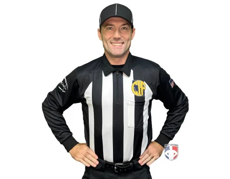 California (CHICO) 2 1/4" Stripe Cold Weather Water Resistant Football Referee Shirt 1 California (CHICO) 2 1/4" Stripe Cold Weather Water Resistant Football Referee Shirt