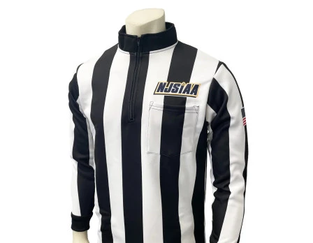 New Jersey (NJSIAA) 2 1/4" Stripe Rainy Weather Long Sleeve Football Referee Shirt 1 New Jersey (NJSIAA) 2 1/4" Stripe Rainy Weather Long Sleeve Football Referee Shirt