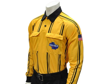 Georgia (GHSA) Long Sleeve Soccer Referee Shirt - Gold 1 Georgia (GHSA) Long Sleeve Soccer Referee Shirt - Gold