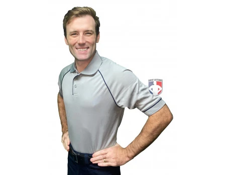 Smitty Men's Mesh Volleyball Referee Shirt - Grey 2 Smitty Men's Mesh Volleyball Referee Shirt - Grey - Image 2