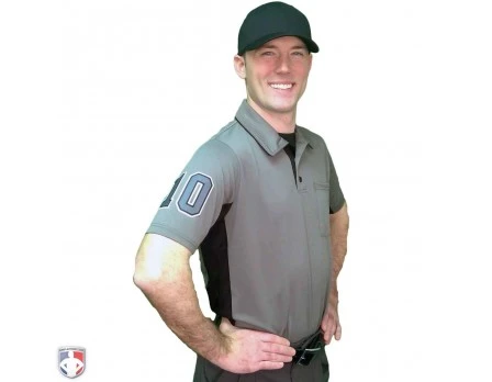 Smitty V2 Major League Replica Umpire Shirt - Charcoal Grey With Black 6 Smitty V2 Major League Replica Umpire Shirt - Charcoal Grey With Black - Image 6